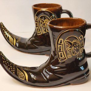 Recuerdo De Leon GTO Mexican Boot Mugs
